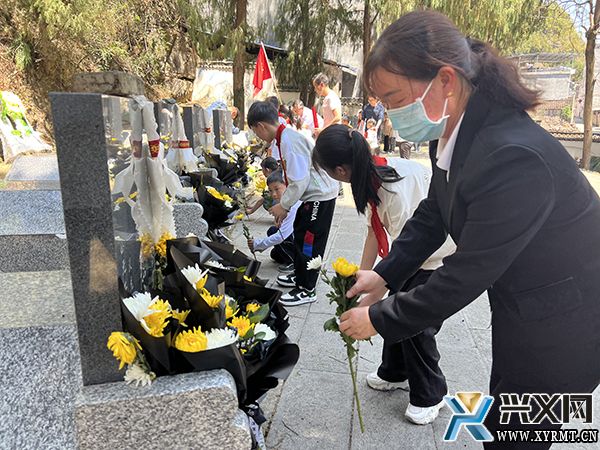 义龙新区多部门开展烈士陵园祭扫活动(图2)