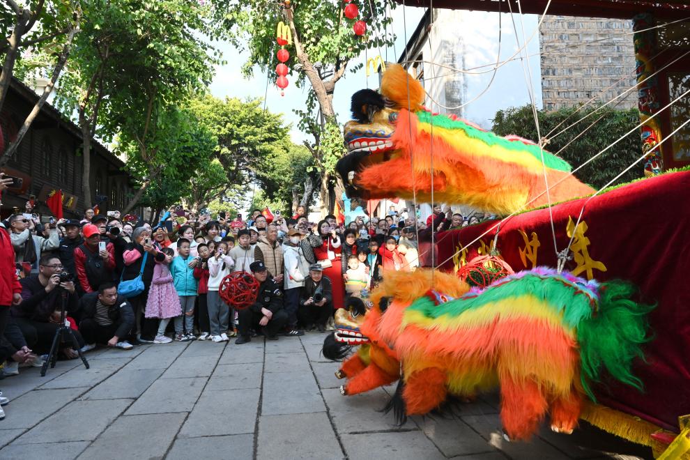 文化中国行·镜头里的非遗年｜线狮少年舞新春(图9)