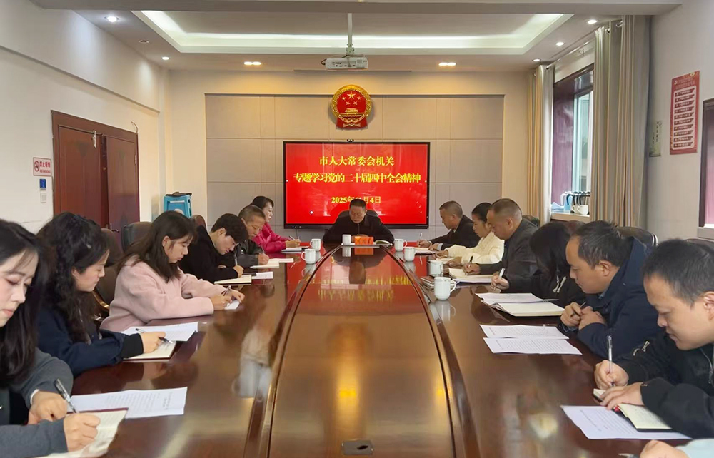 市人大常委会机关专题学习党的二十届四中全会精神(图1)