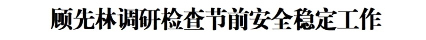 顾先林调研检查节前安全稳定工作(图1)