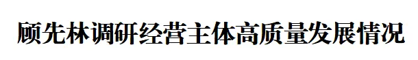 顾先林调研经营主体高质量发展情况(图1)
