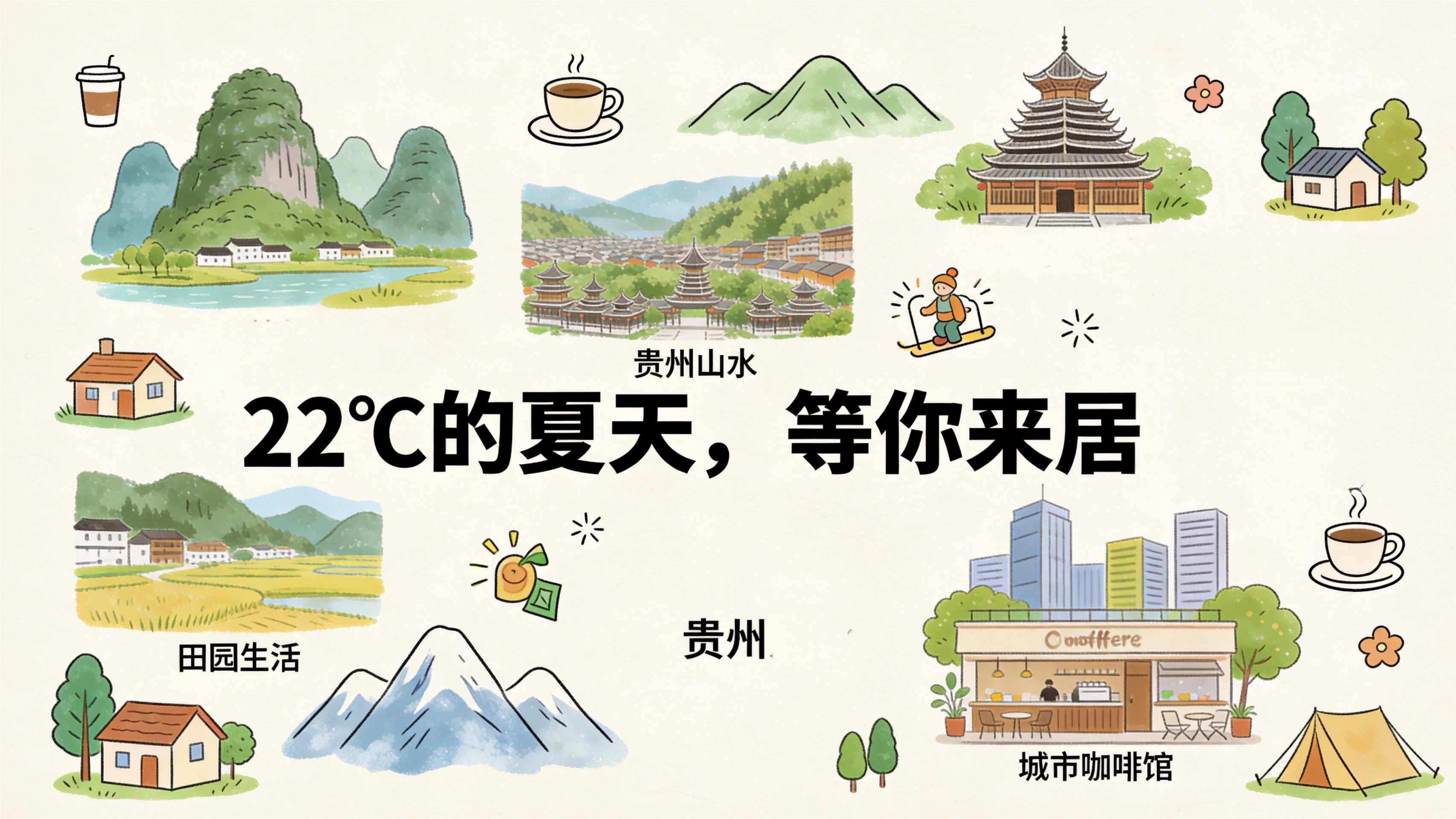 AI绘黔旅丨旅居贵州：在22℃的夏天里，安放你的第二人生(图22)