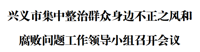 兴义市集中整治群众身边不正之风和腐败问题工作领导小组召开会议(图1)