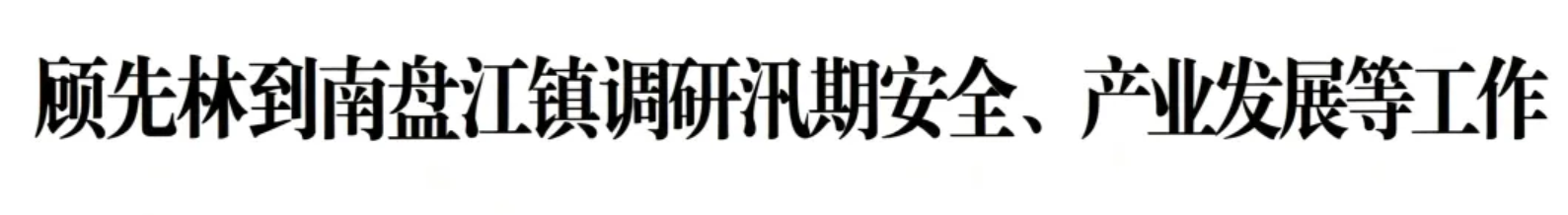 顾先林到南盘江镇调研汛期安全、产业发展等工作(图1)