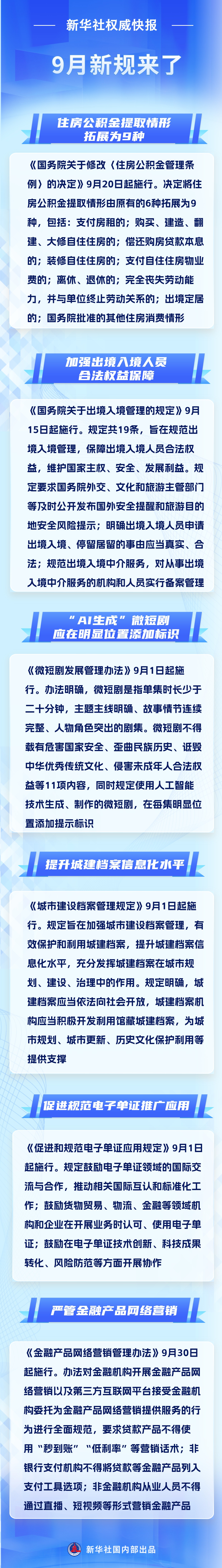 新华社权威快报丨9月新规来了(图1) 新华社权威快报丨9月新规来了(图1)